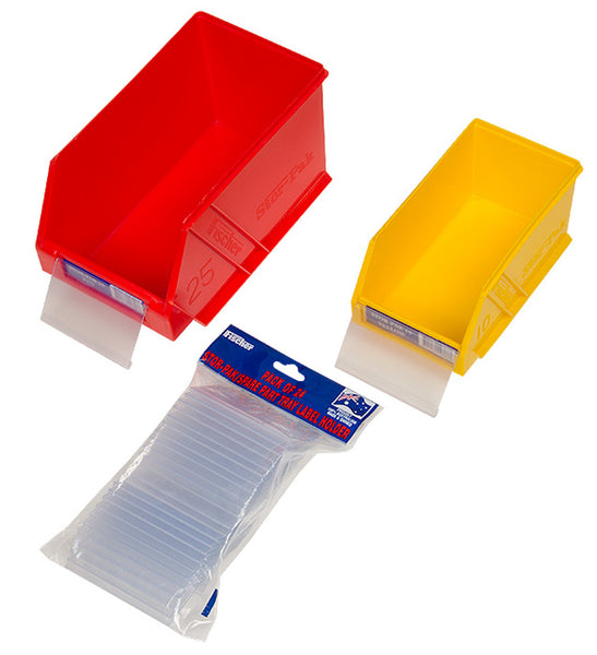 Fischer Pack of 24 Plastic Label Holders - Clear