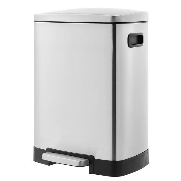 Stainless Steel 2 Compartment Pedal Bin - 15 & 25L