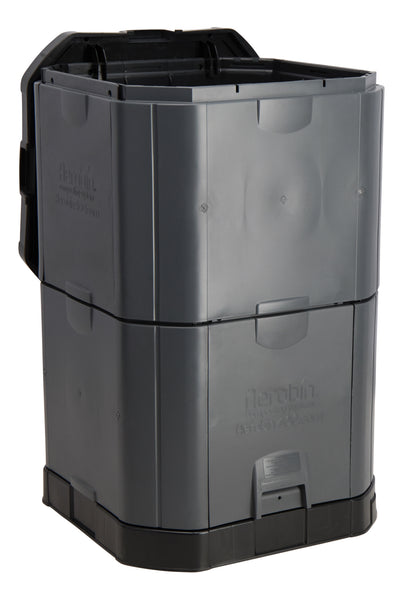 Maze 400L Aerobin Organic Compost Bin with Base - Grey