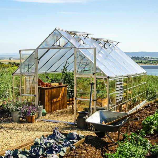 Maze Balance Premium Polycarbonate Greenhouse 10' x 16' - Silver Frame