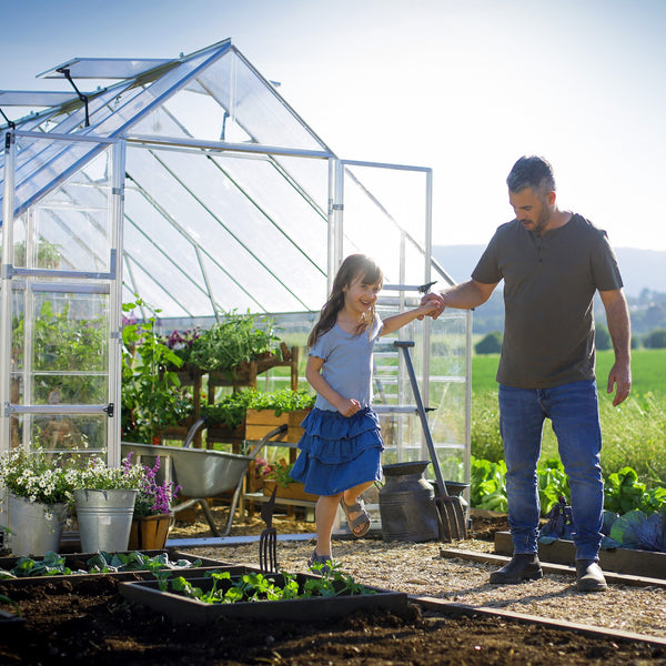 Maze Balance Premium Polycarbonate Greenhouse 10' x 20' - Silver Frame