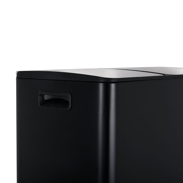 Black 2 Compartment Pedal Bin With Caddy – 2 x 30L plus 3L Caddy