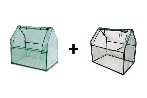 Greenlife Mini Drop Over Greenhouse with PE Cover + Netting Cover - 880 x 580 x 820mm