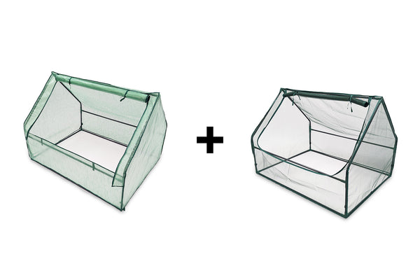 Greenlife Drop Over Greenhouse with PE Cover + Netting Cover - 1250 x 950 x 920mm