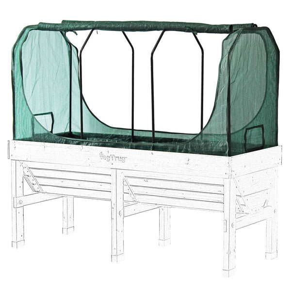 VegTrug 90cm Frame with PE Greenhouse and Shade Covers for Medium 1.8m Classic Planter