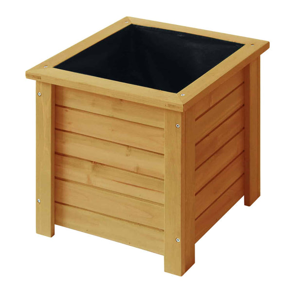 VegTrug Timber Square Planter Box 350 x 350 x 400mm Natural