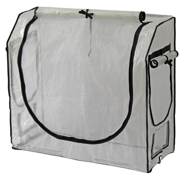 VegTrug 90cm Frame with PE Greenhouse and Shade Covers for Small 1m Wall-hugger