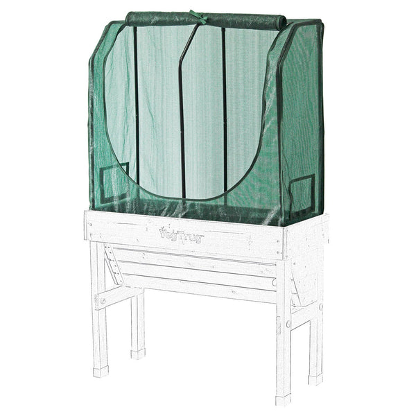 VegTrug 90cm Frame with PE Greenhouse and Shade Covers for Small 1m Wall-hugger