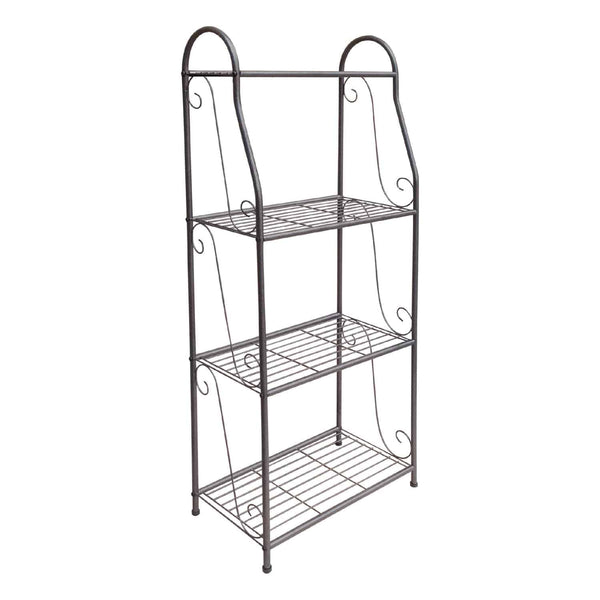 Takasho Metal Plant Stand 4 Shelf - Hammertone Grey