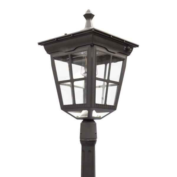 Takasho Single Post Light Heritage Style Lamp with Solar Panel 150lm