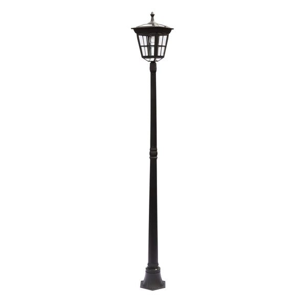 Takasho Single Post Light Heritage Style Lamp with Solar Panel 150lm