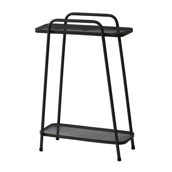 Takasho Modern Tall Metal Plant Stand 2 Shelf - Black