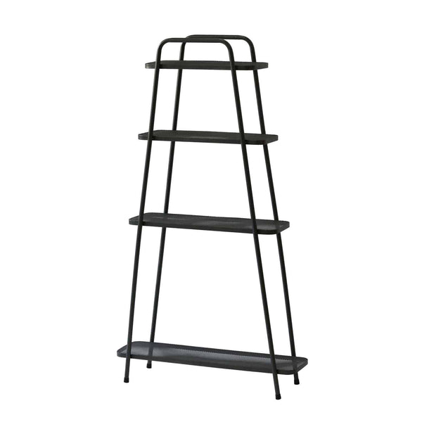 Takasho Modern Metal Plant Stand 4 Shelf - Black