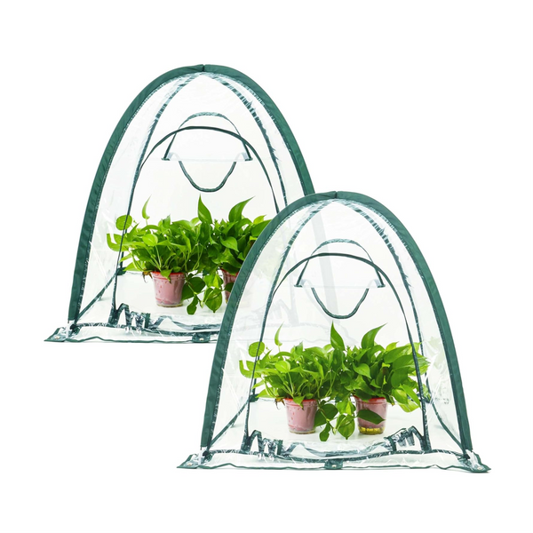 Maze Twin Pack Poly Greenhouse Garden Covers – 0.92m² X 1m High