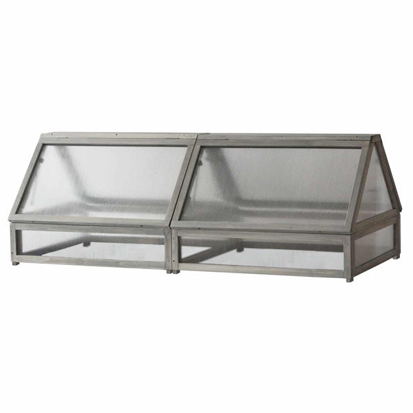 VegTrug Cold Frame for Medium 1.8m Classic Wooden Raised Planter - Grey Wash