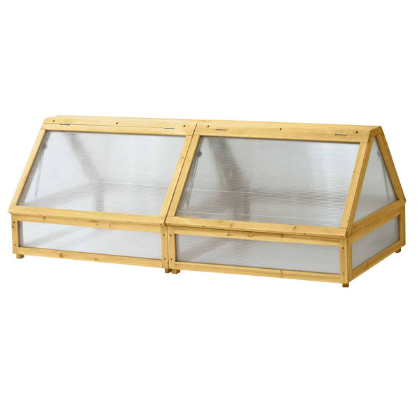 VegTrug Cold Frame for Medium 1.8m Classic Wooden Raised Planter - Natural