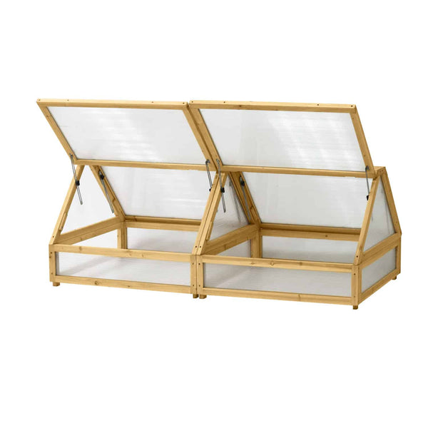 VegTrug Cold Frame for Medium 1.8m Classic Wooden Raised Planter - Natural