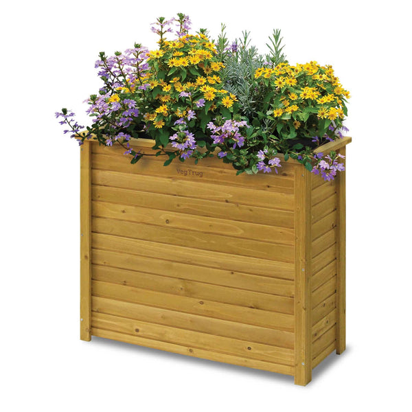 VegTrug Timber Tall Rectangular Planter Box 940 x 380 x 820mm Natural