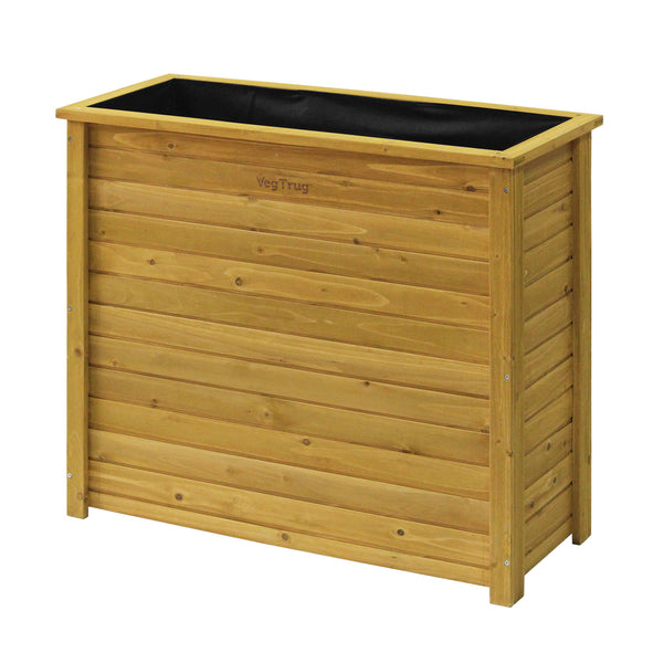 VegTrug Timber Tall Rectangular Planter Box 940 x 380 x 820mm Natural