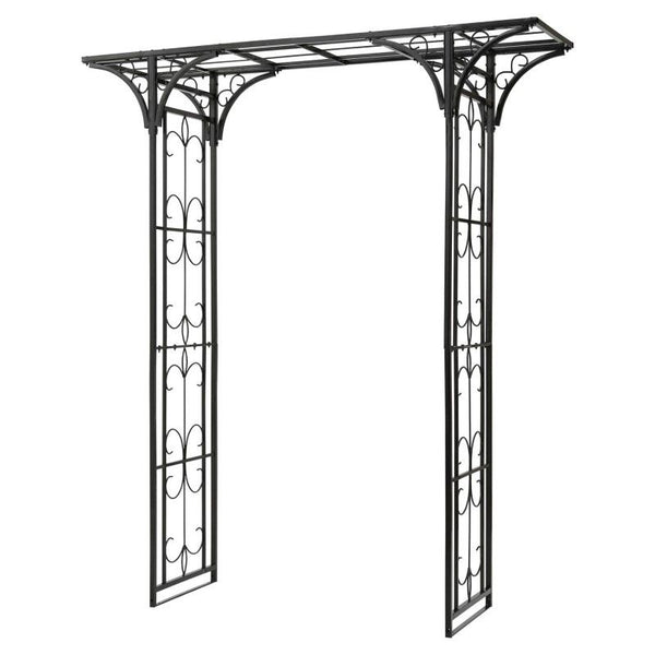 Takasho Metal Garden Arch Kasuga 1800 x 500 x 2370mm Black