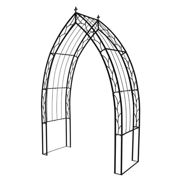 Takasho Metal Garden Arch Cathedral 1640 x 680 x 2900mm Black